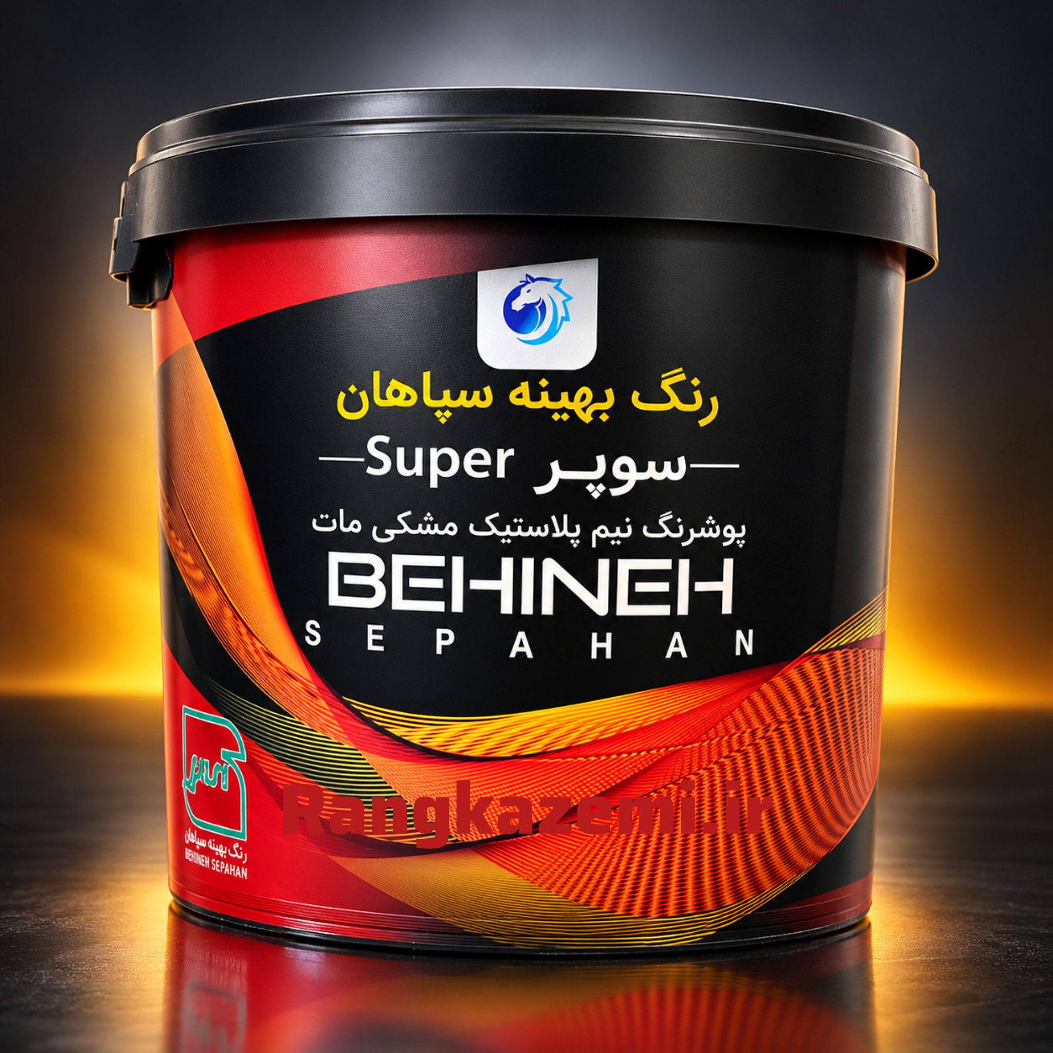 رنگ نیم پلاستیک مشکی بهینه سپاهان ۱۲ kg